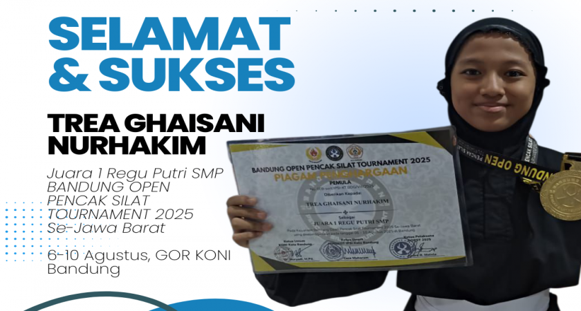 Trea Ghaisani Kukuhkan Kemenangan Tim, MTsN 2 Kota Bandung Unggul di Bandung Open 2025